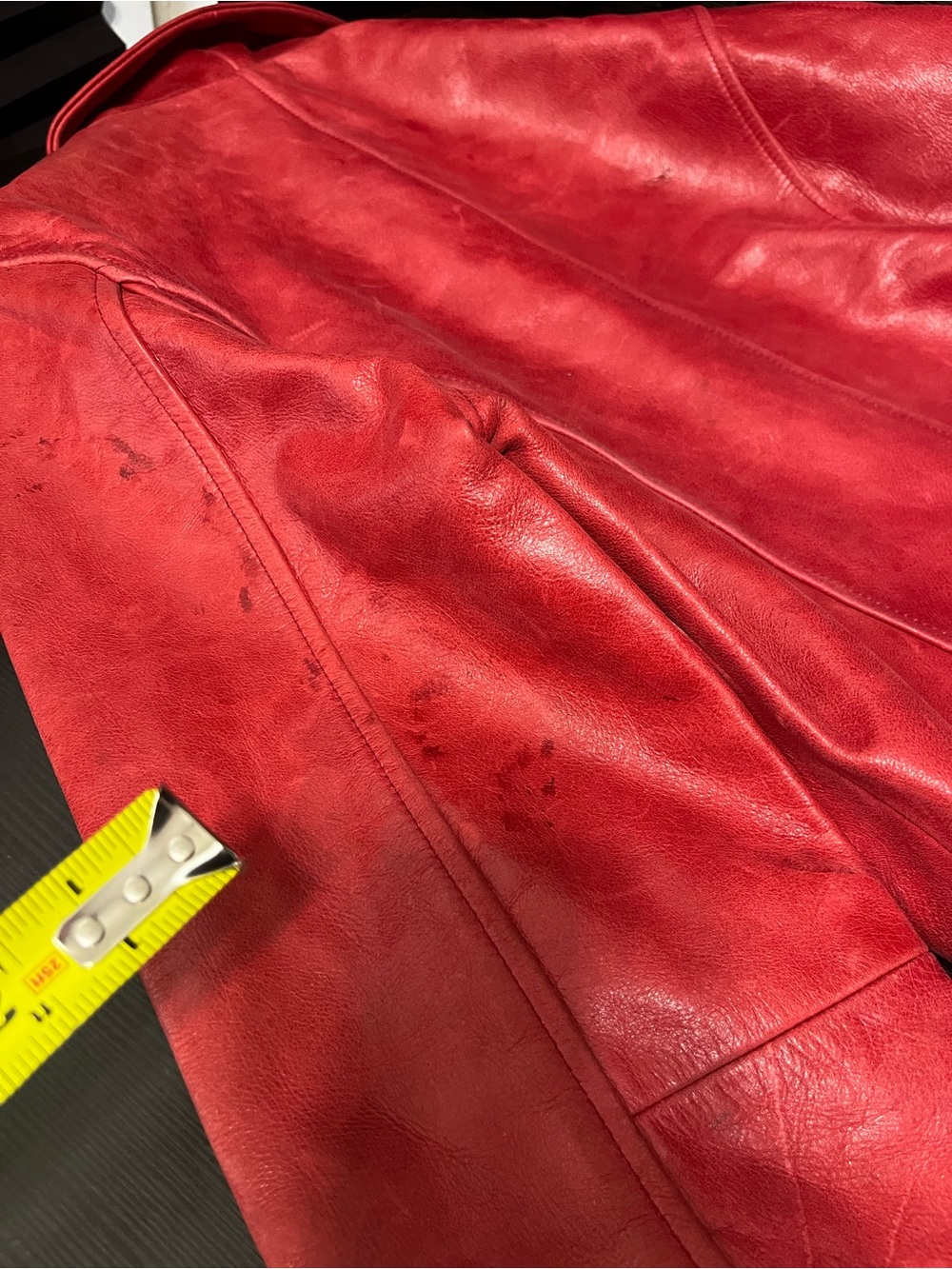 Red Sally & John New York leather jacket Size Large. See pics for Condition - Picture 7 of 9